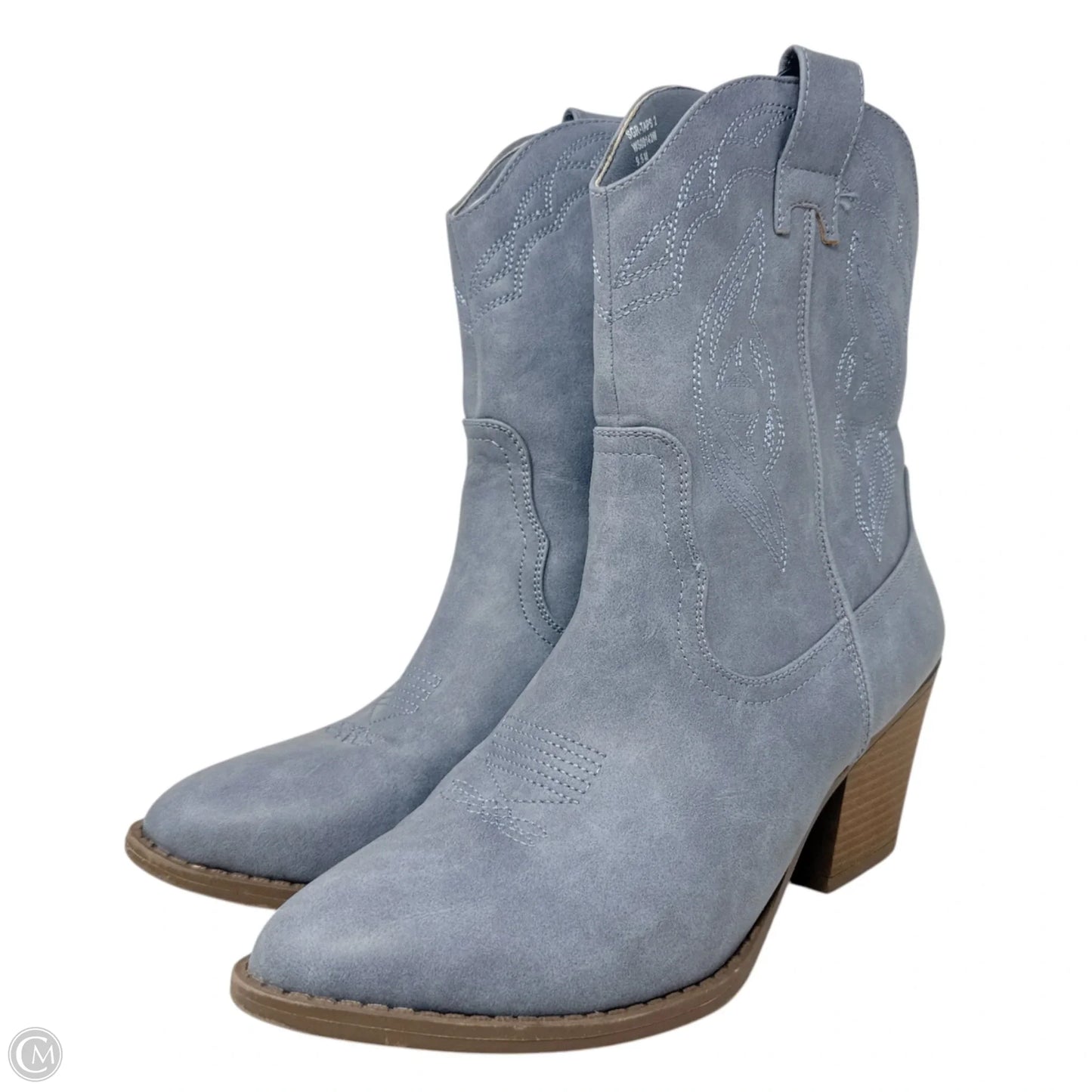 Taps Western Booties By Sugar In Blue, Size: 9.5