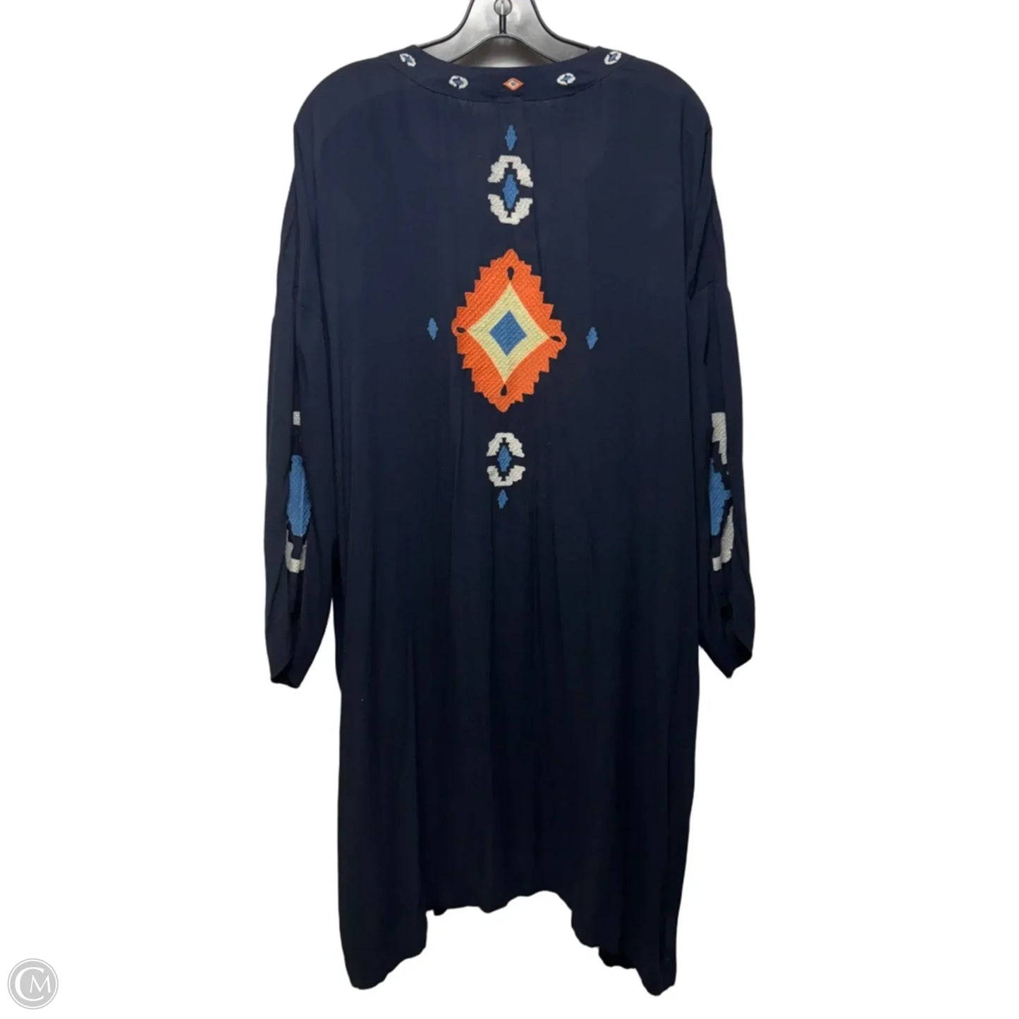 Embroidered Kimono By Chicos In Navy, Size: L
