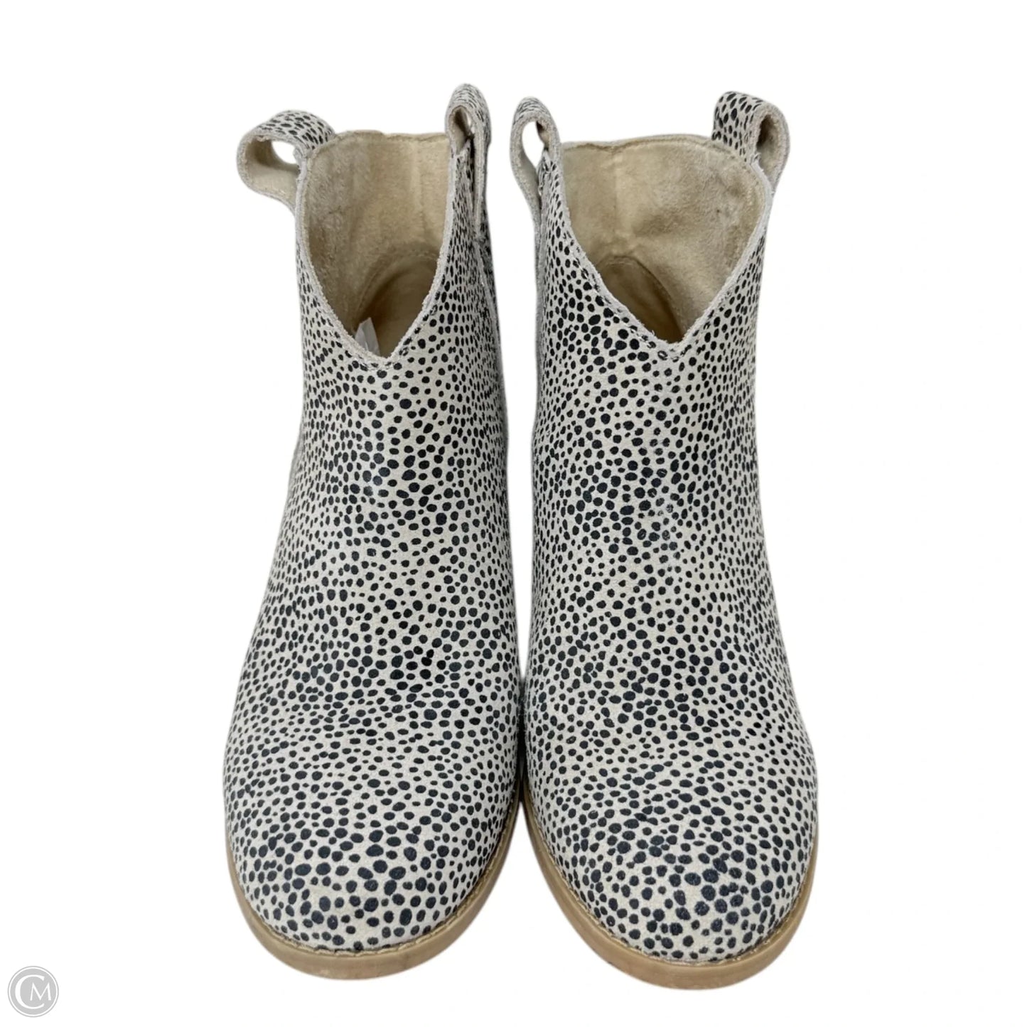 Constance Pull-On Heeled Boots By Toms In Macadamia Mini Cheetah Suede, Size: 7.5