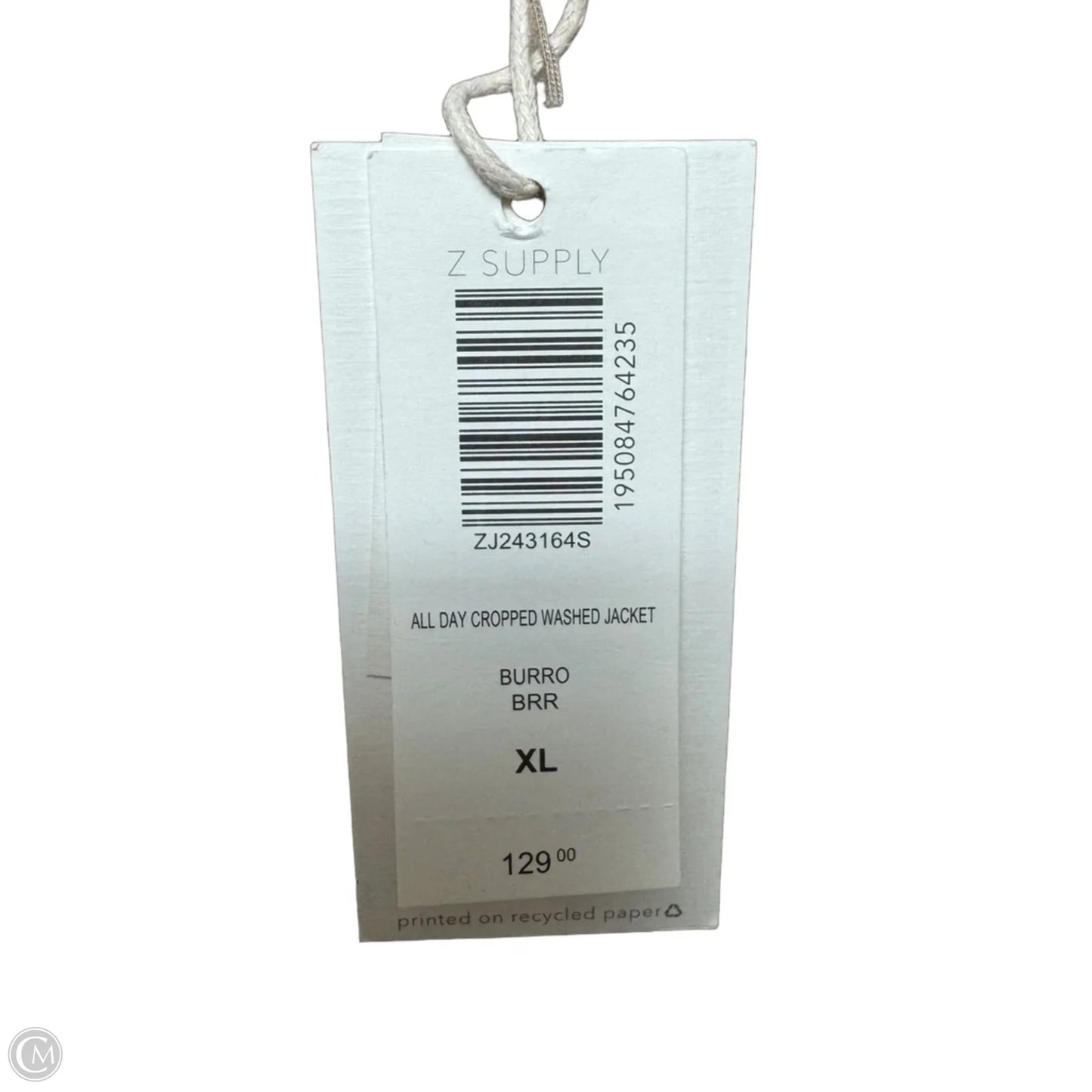 All Day Cropped Washed Jacket By Z Supply In Tan, Size: Xl