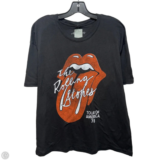 Rolling Stones Graphic Top Short Sleeve In Black, Size: Xxl