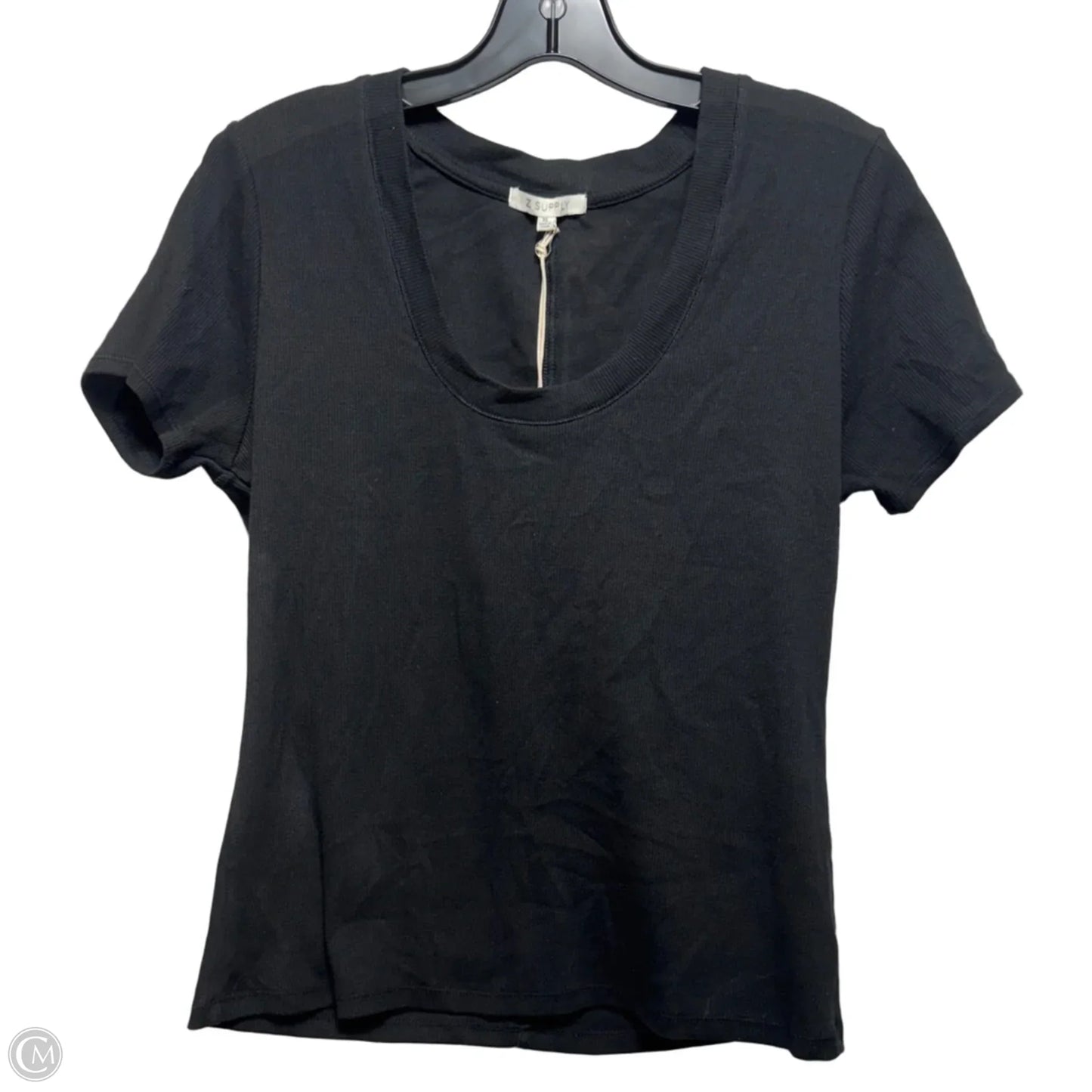 Top Short Sleeve Basic By Z Supply In Black, Size: Xl