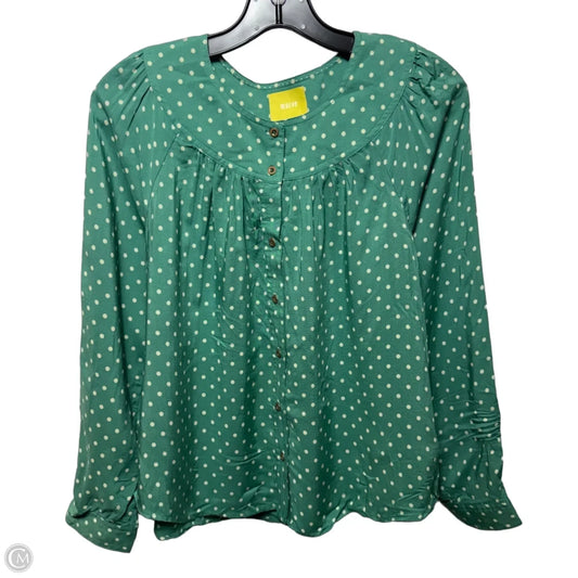 Top Long Sleeve By Maeve In Polkadot Pattern, Size: Sp
