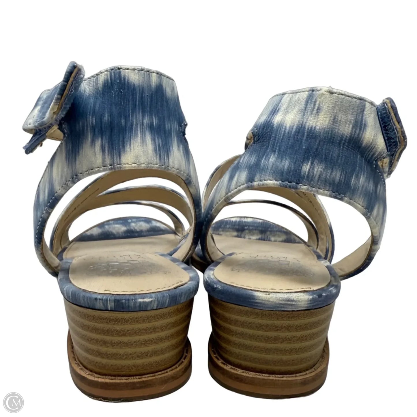 Sandals Flats By Vince Camuto In Blue & Cream, Size: 8