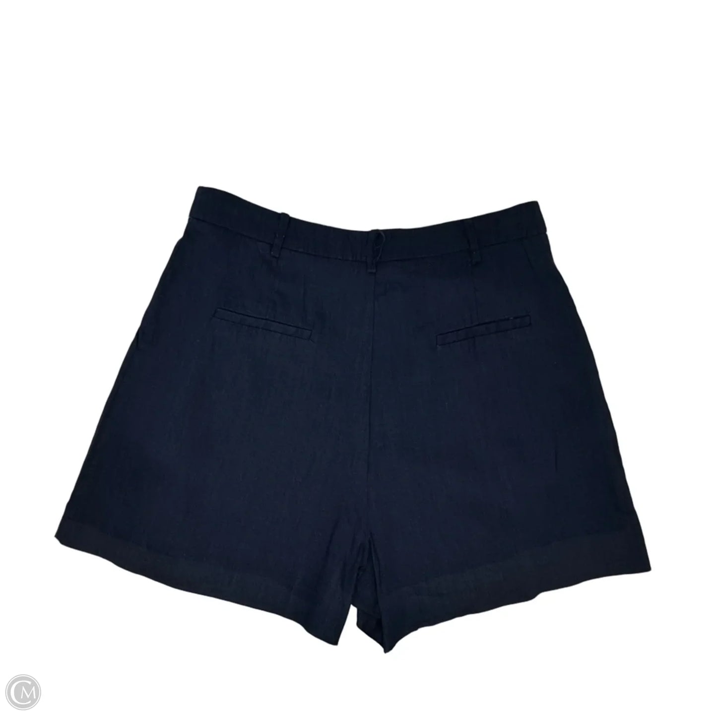 Linen Blend Shorts By Antonio Melani In Navy, Size: 10