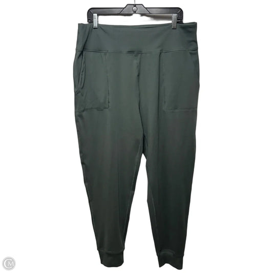 Athletic Pants By Kinesis In Green, Size: 2x