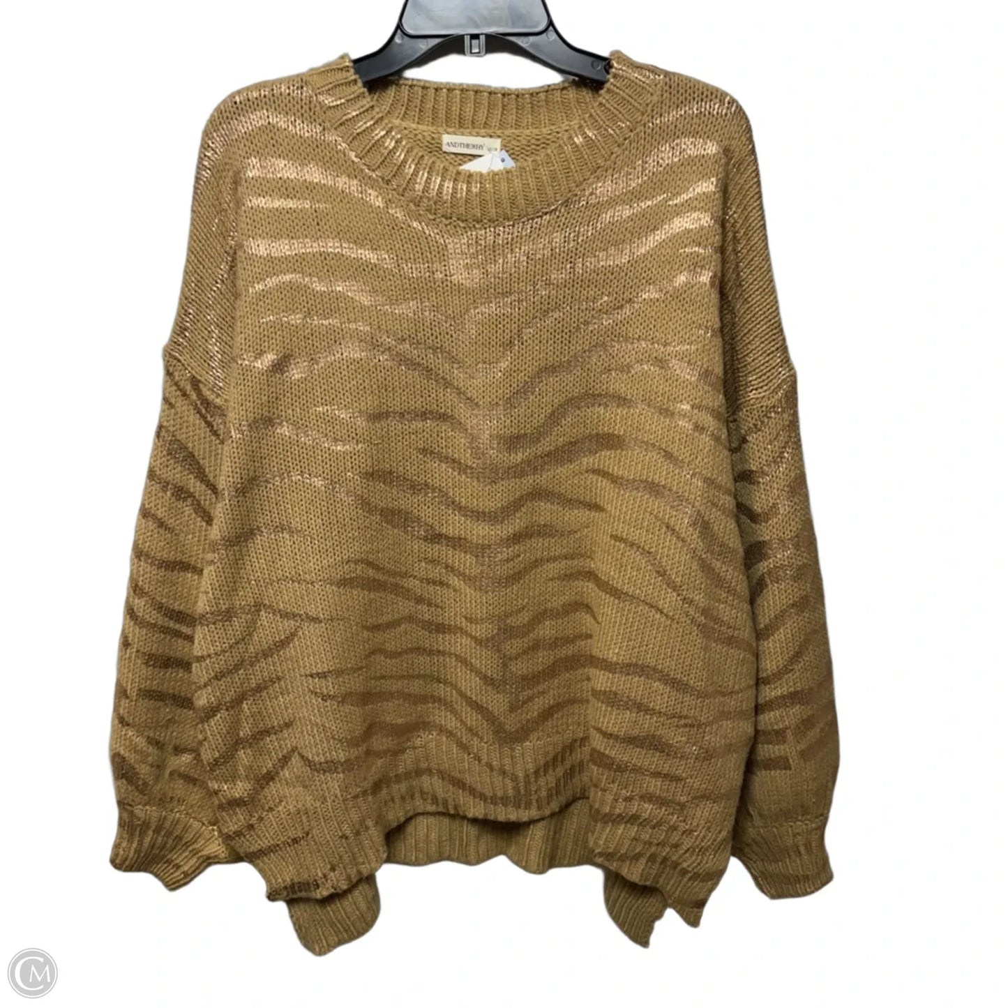 Metallic Sweater By AndTheWhy In Animal Print, Size: 2x