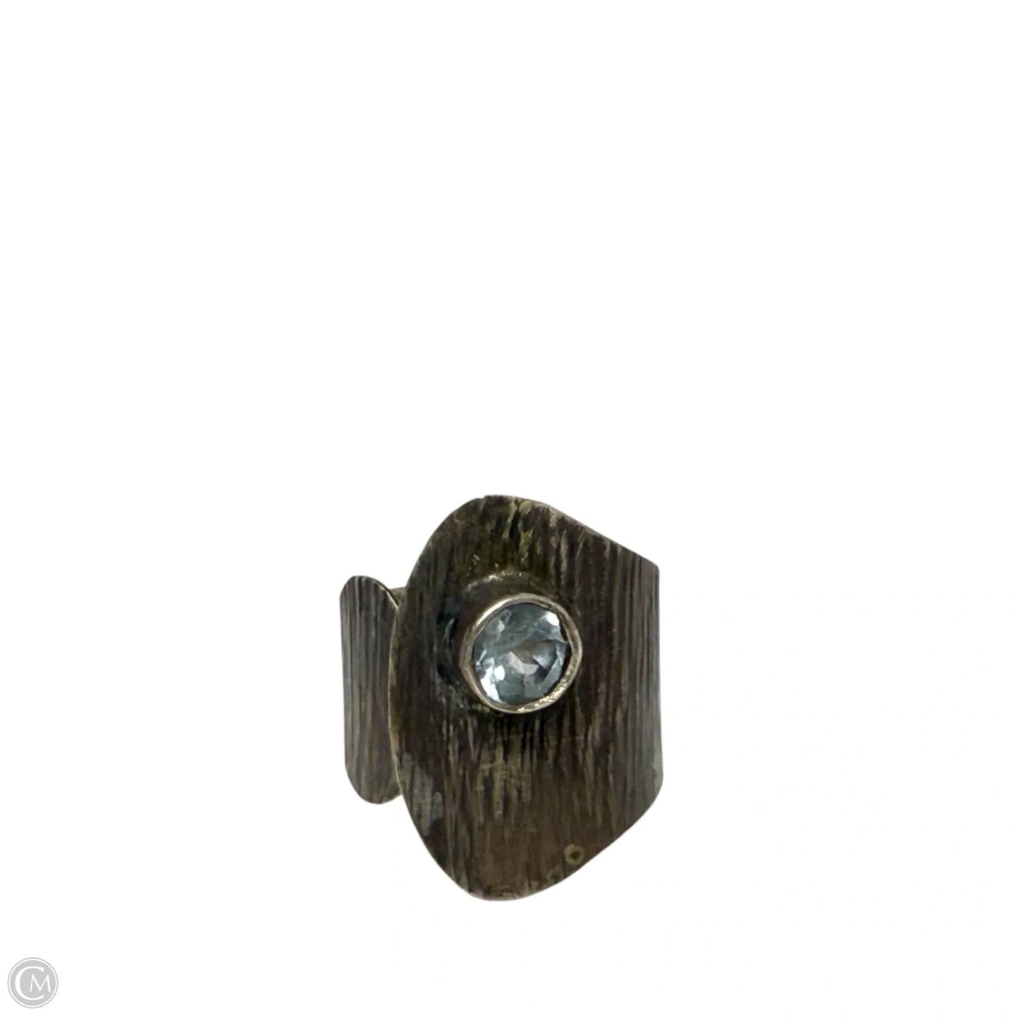Oxidized Sterling Silver & Aquamarine Wrap Ring By Balaam