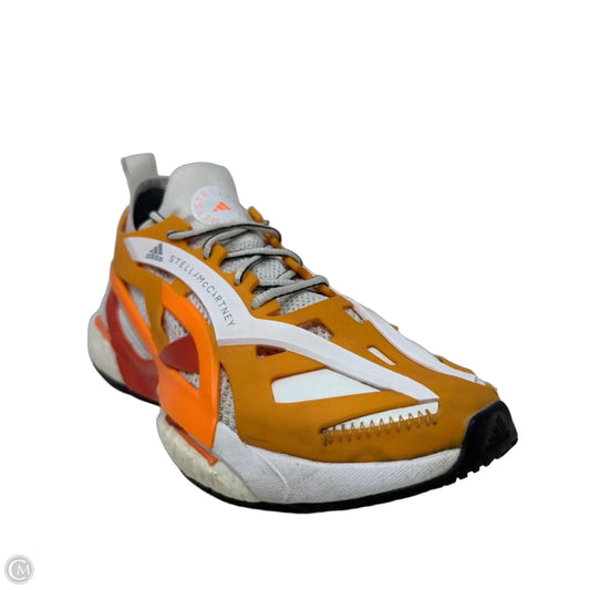 Solarglide Running Shoes Athletic By Adidas by Stella McCartney In Orange & White, Size: 7.5
