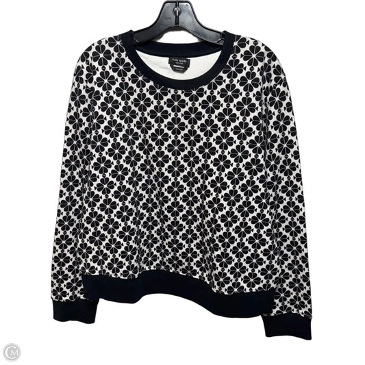 Spade Flower Sweatshirt Designer By Kate Spade In Black & White, Size: L