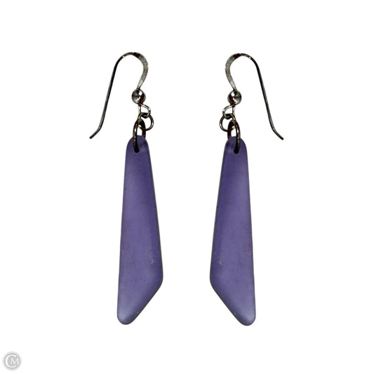 Sterling Silver & Cultured Sea Glass Paddle Earrings In Periwinkle