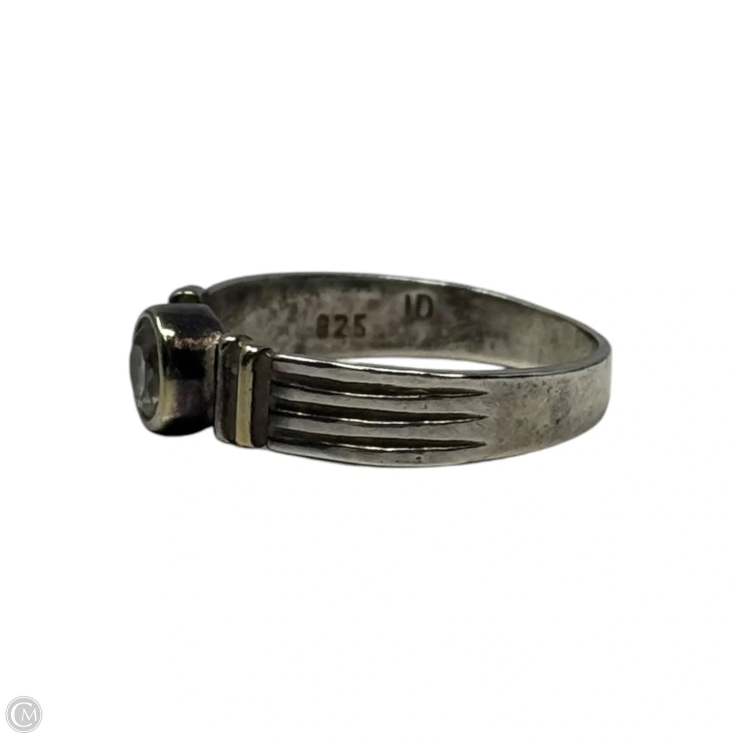 Clear Stone Ring Sterling Silver, Size: 7.5