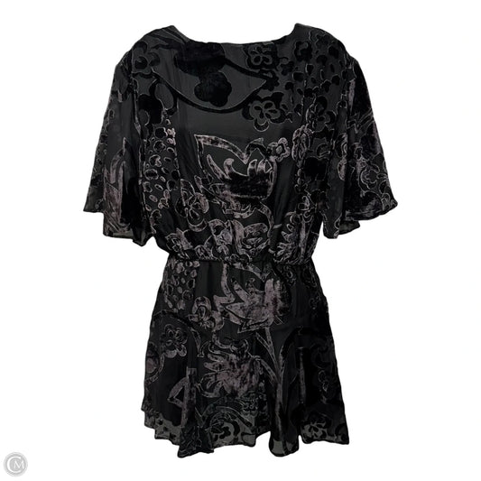 Manuka Burnout Velvet Mini Dress By Free People In Black, Size: Xs