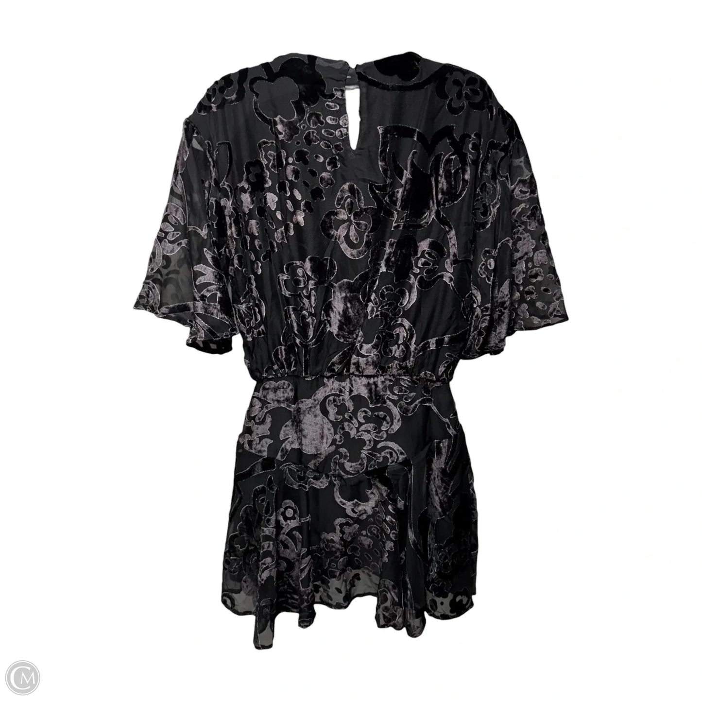 Manuka Burnout Velvet Mini Dress By Free People In Black, Size: Xs