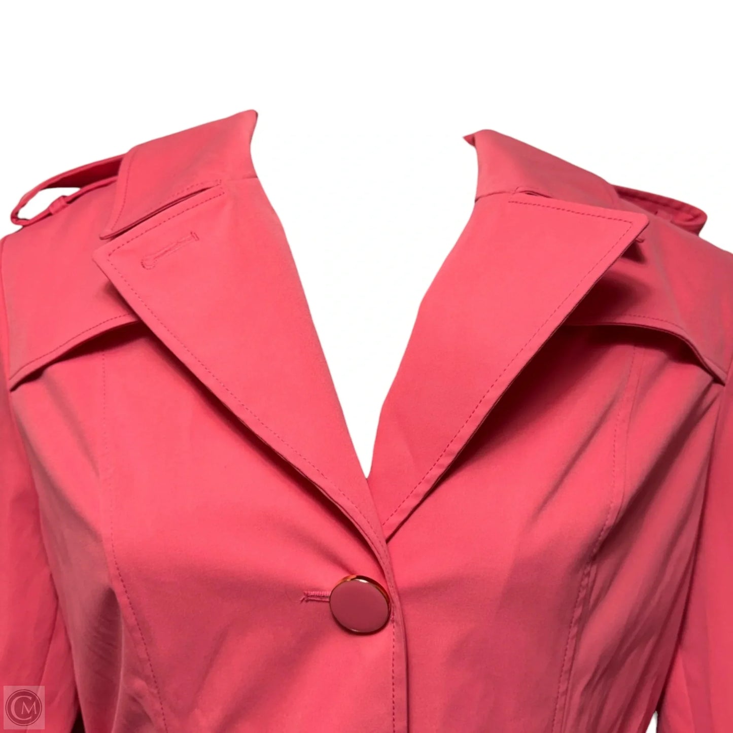 AS IS Belted Trench Coat Designer By Kate Spade In Pink, Size: XL