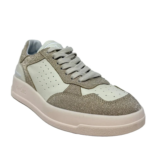 Tweener Mesh & Glitter Sneakers By Cmb In Cream, Size: 8