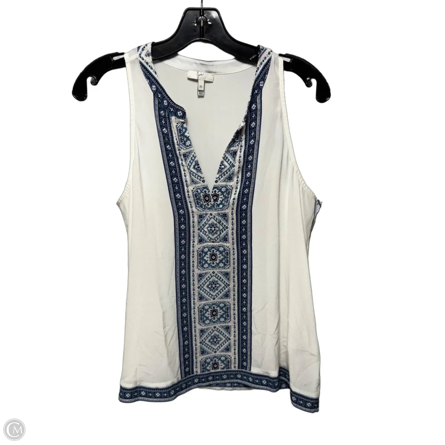 Silk Top Sleeveless By Joie In Blue & Cream, Size: Xs