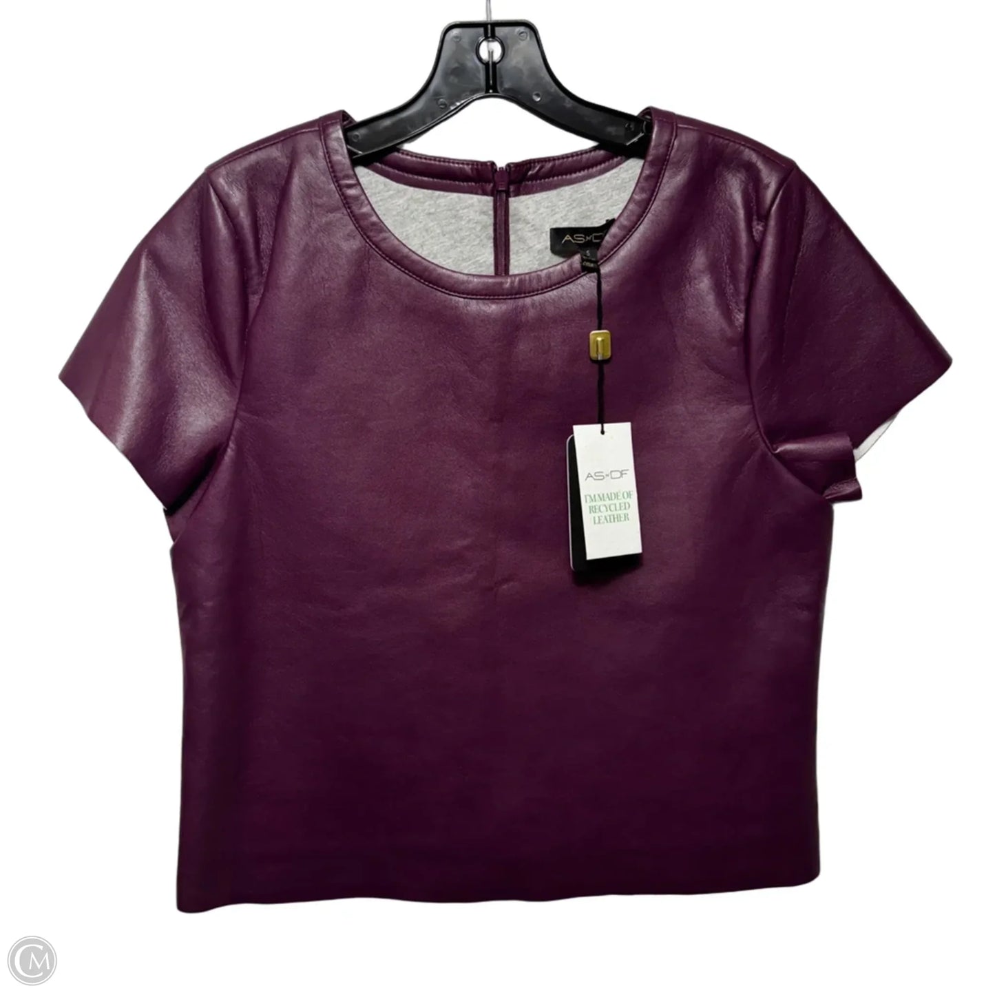 New Guard Recycled Leather Top Short Sleeve By AS by DF In Purple, Size: S