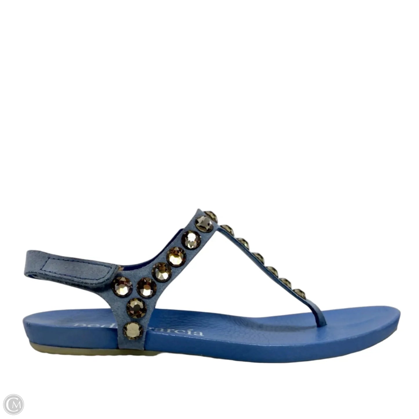 Judith Swarovski Crystal Stud Sandals By Pedro Garcia In Blue, Size: 6