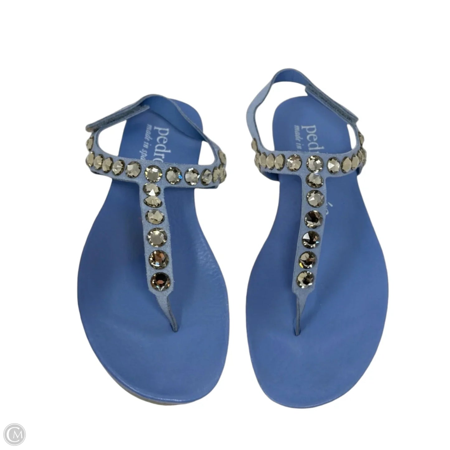 Judith Swarovski Crystal Stud Sandals By Pedro Garcia In Blue, Size: 6
