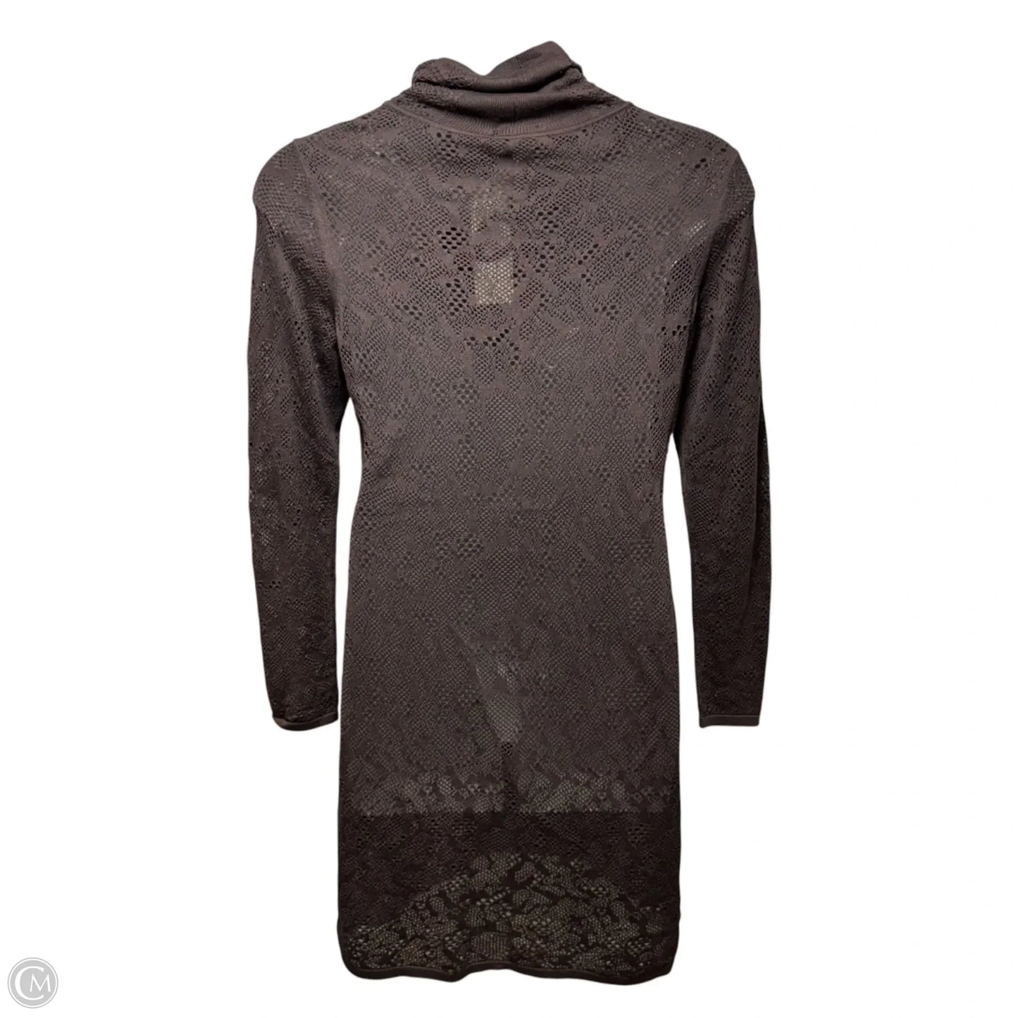 Lacewing Open Knit Dress Casual Midi By Peruvian Connection In Brown, Size: L