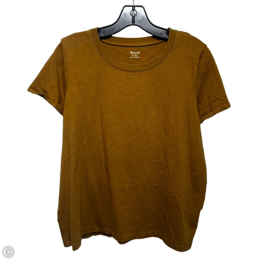 Top Short Sleeve Basic By Madewell In Brown, Size: Xl