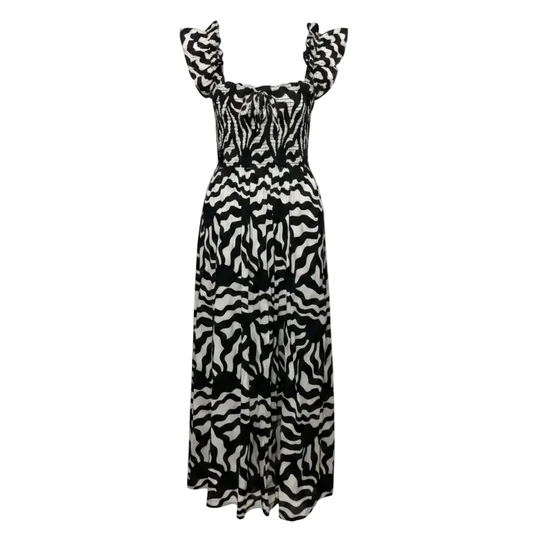 Dress Casual Maxi By Loft Beach In Black & White, Size: Xs