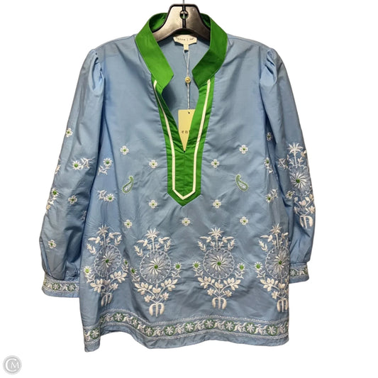Embroidered Top Short Sleeve By Entro In Multi-colored, Size: L