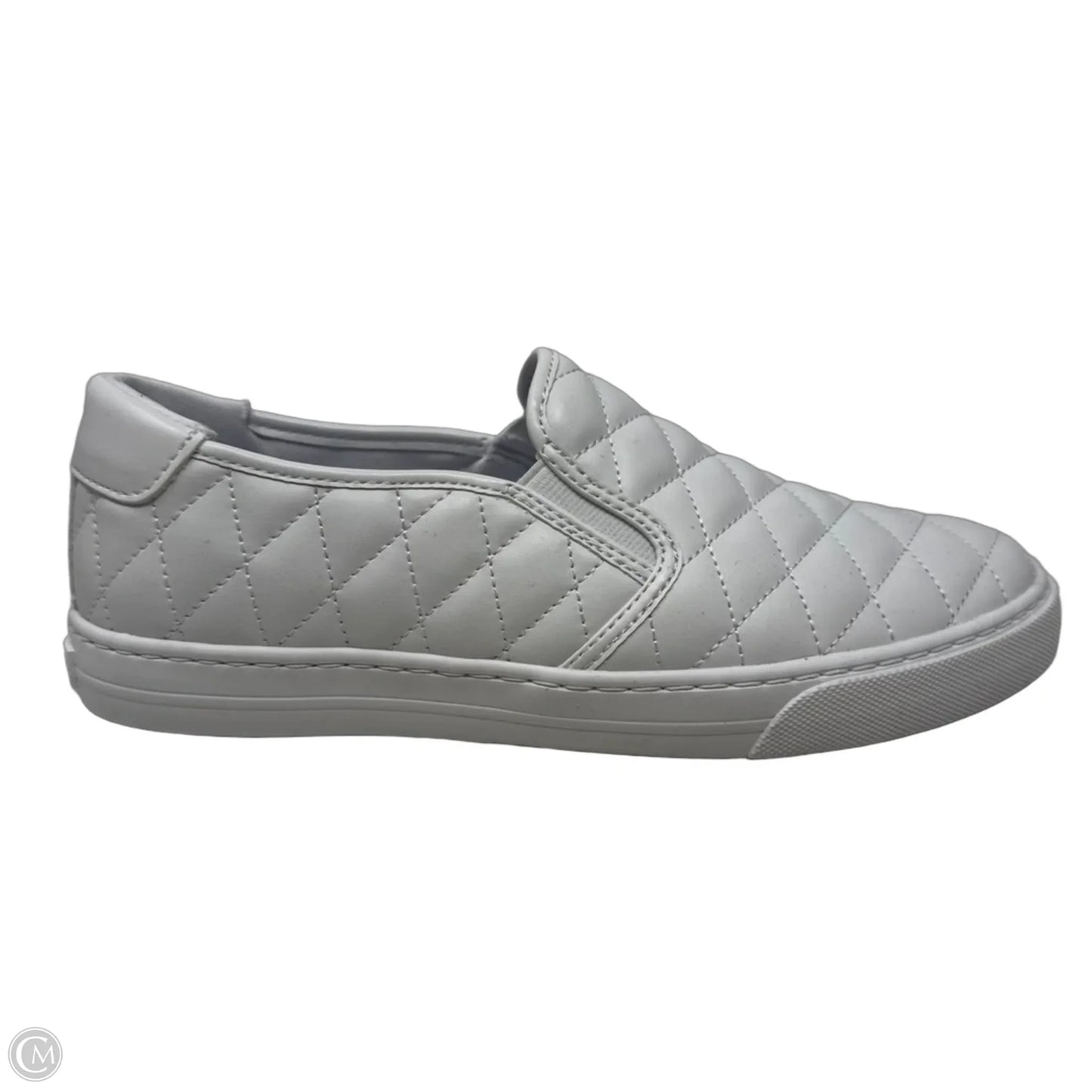 Quilted Slip On Shoes Sneakers By Easy Spirit In White, Size: 8