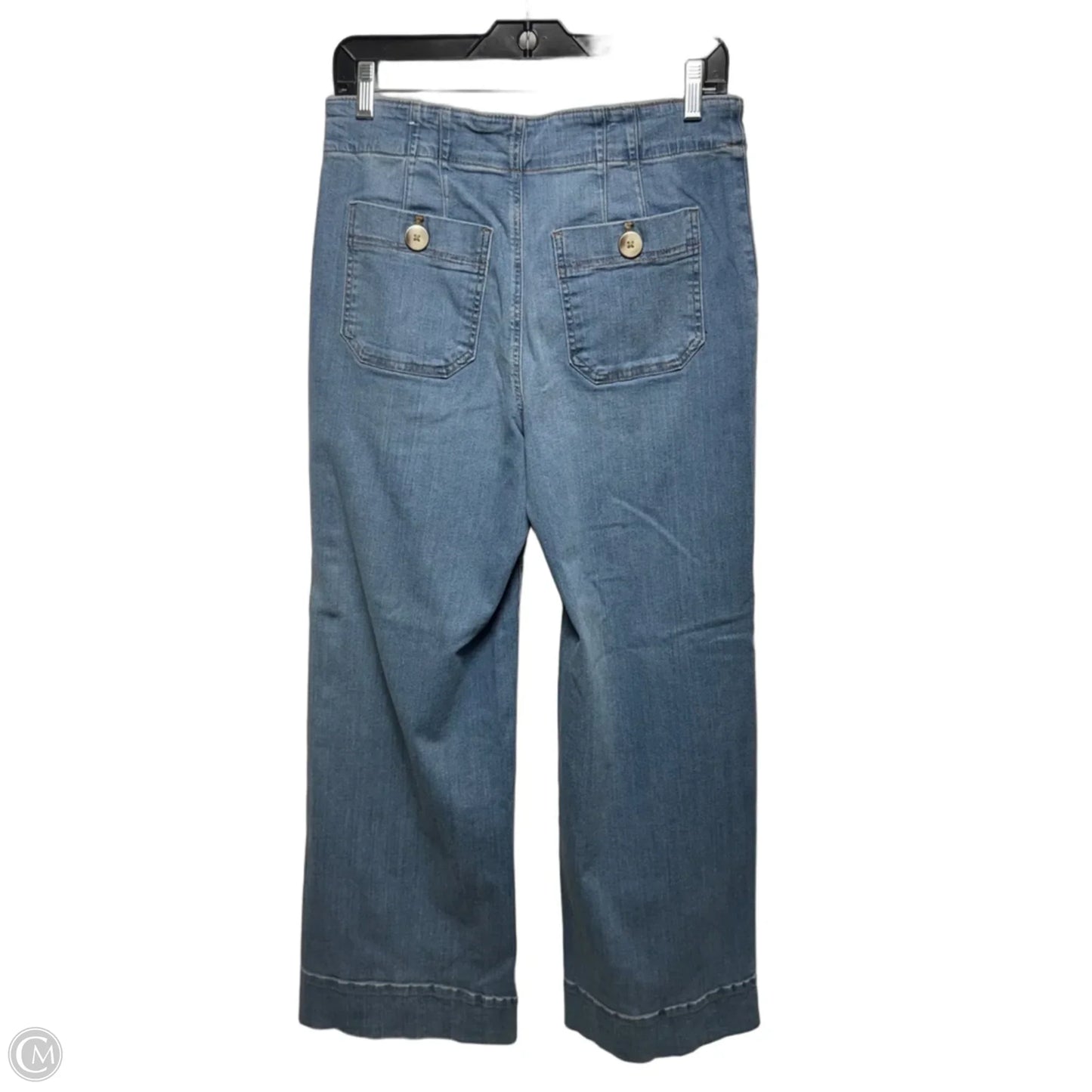 Pull On Wide Leg Jeans By Chicos In Blue Denim, Size: 6