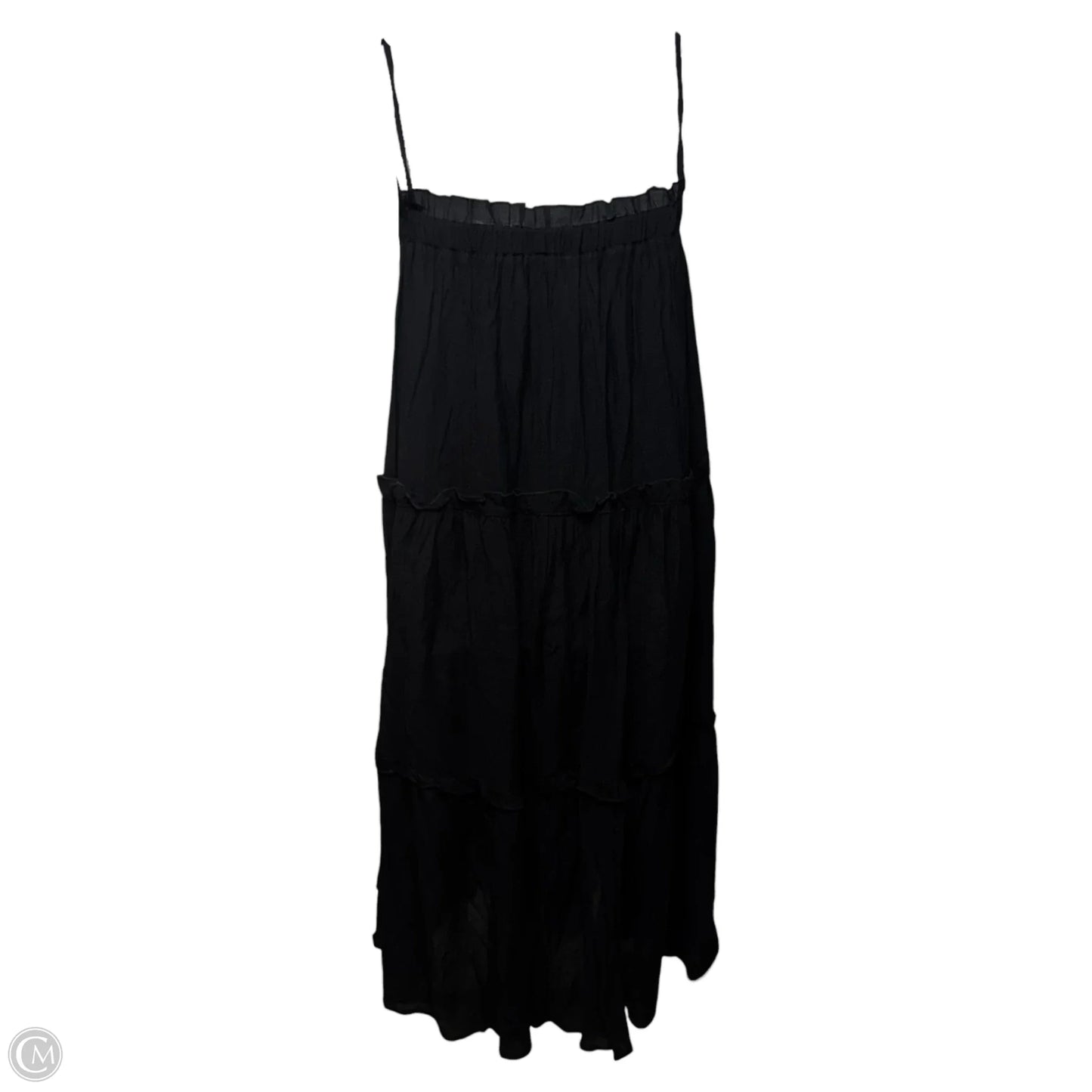 Tiered Tie Strap Dress Casual Maxi By &merci In Black, Size: L