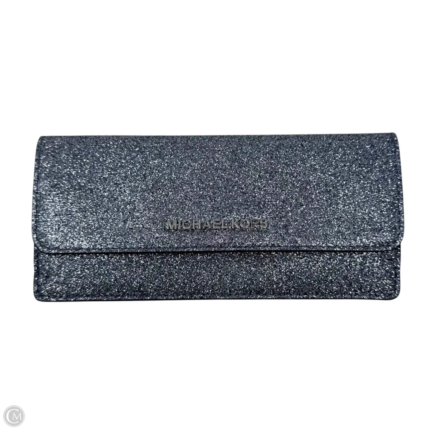 Glitter Flat Wallet Designer By Michael Kors, Size: Large