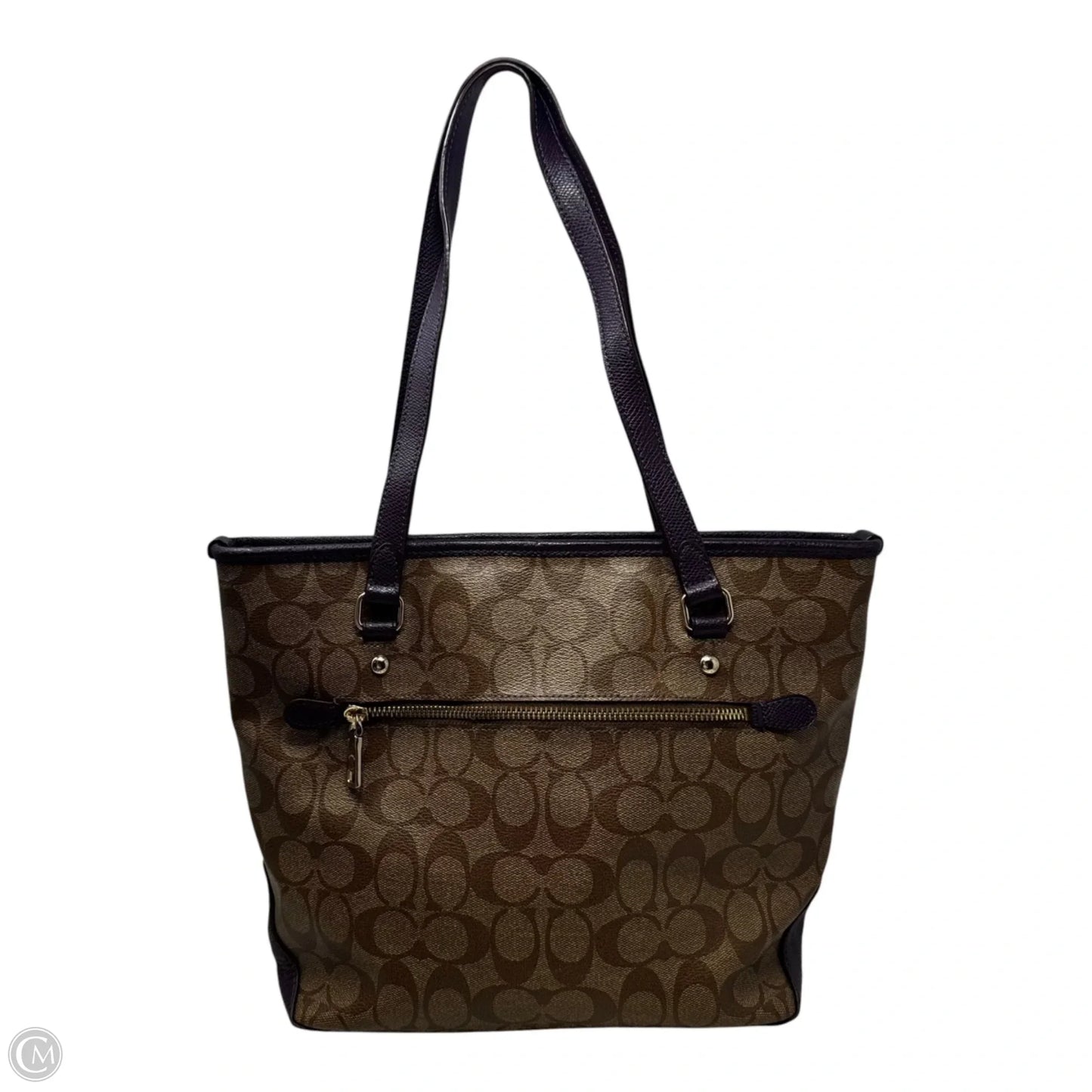 Signature Tote Designer By Coach, Size: Medium