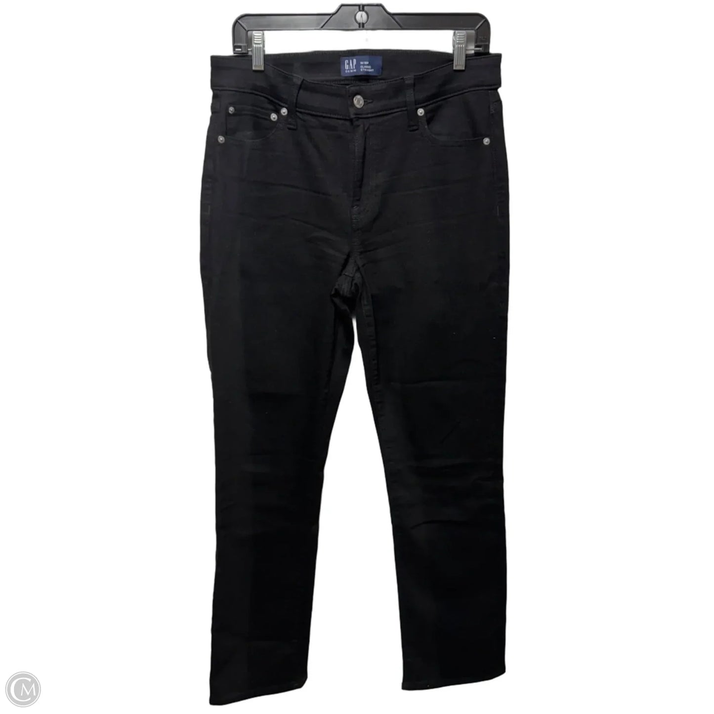 Classic Straight Jeans By Gap In Black Denim, Size: 10