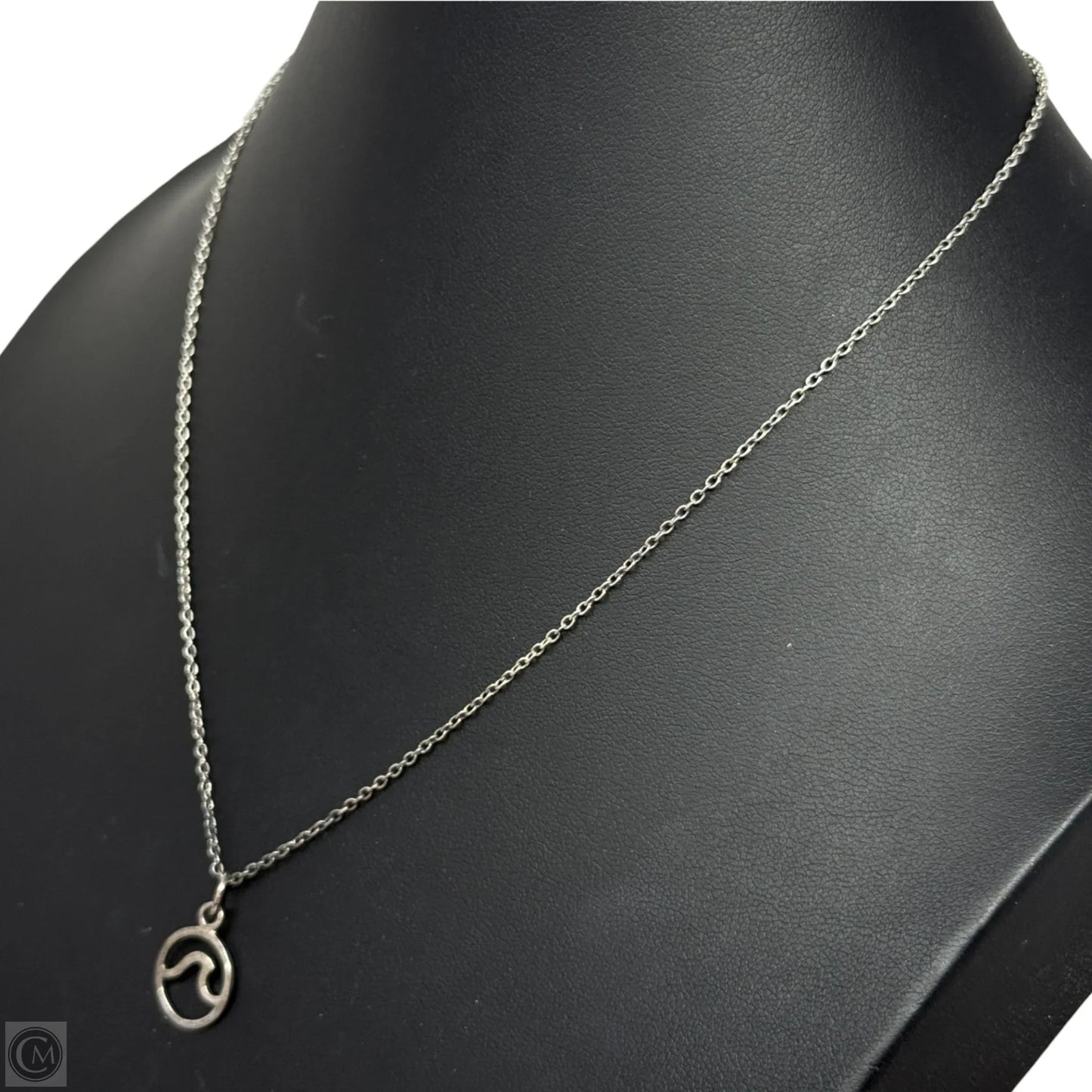 Sterling Silver Wave Pendant Necklace By Puravida
