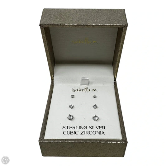 Cubic Zirconium & Sterling Silver Stud 3 Piece Set Earrings By Isabella M