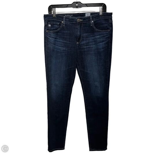Super Skinny Ankle Jeans By Adriano Goldschmied In Blue Denim, Size: 10/30