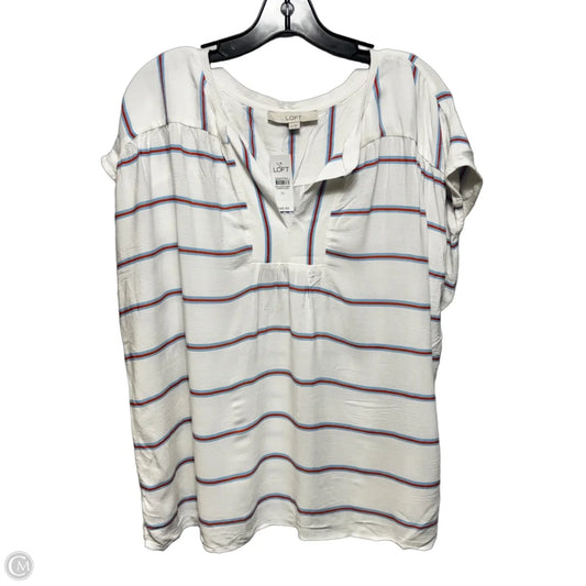 Top Sleeveless By Loft In Striped Pattern, Size: Xl