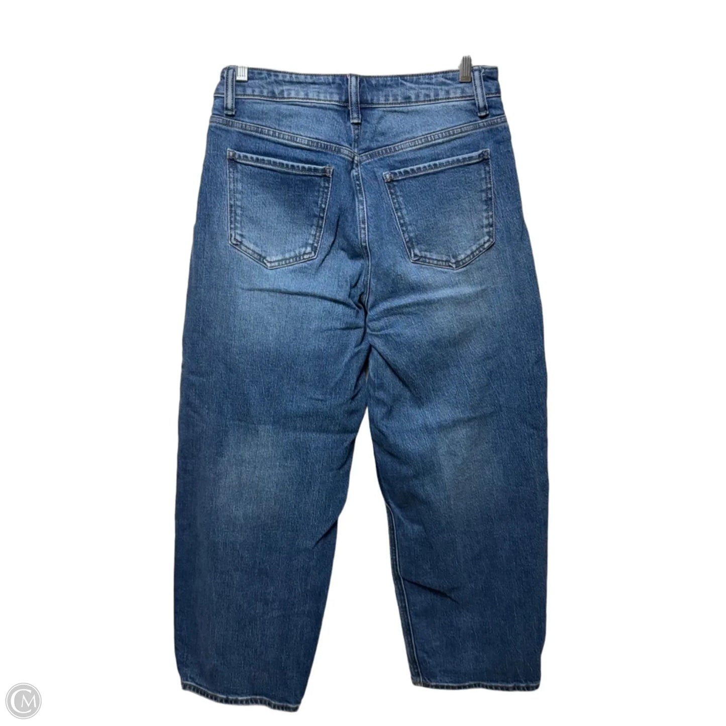 Barrel Leg Jeans By Quince In Blue Denim, Size: 6