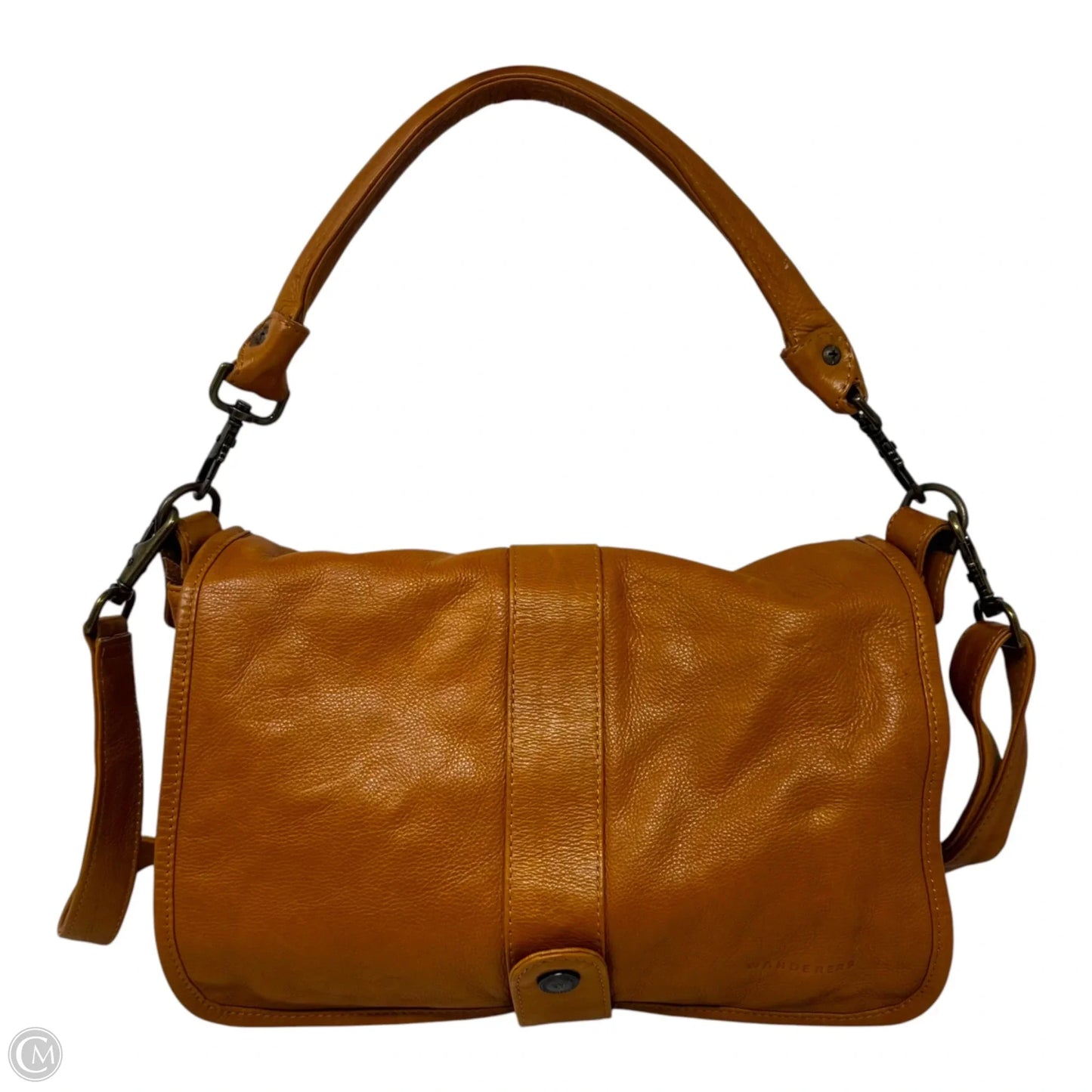 Portobello Handbag Leather By Wanderers, Size: Medium