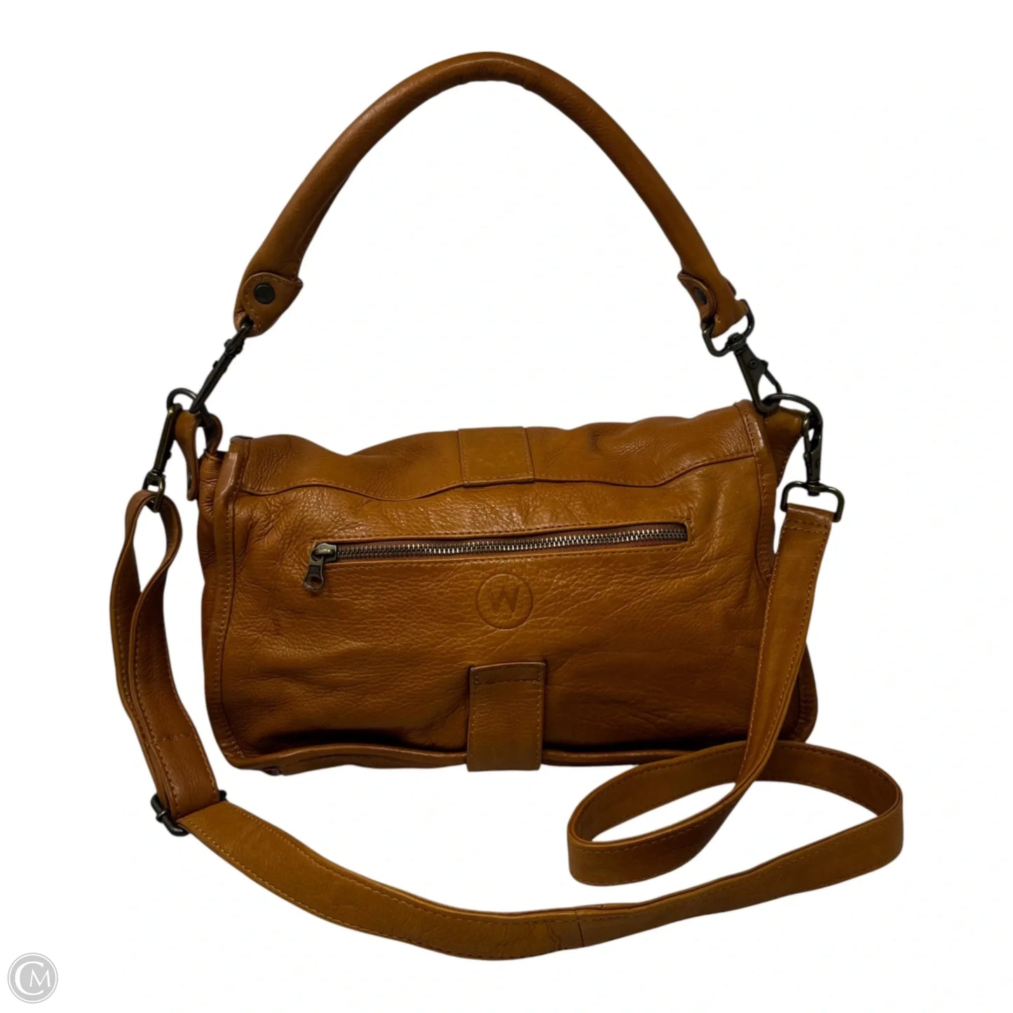 Portobello Handbag Leather By Wanderers, Size: Medium