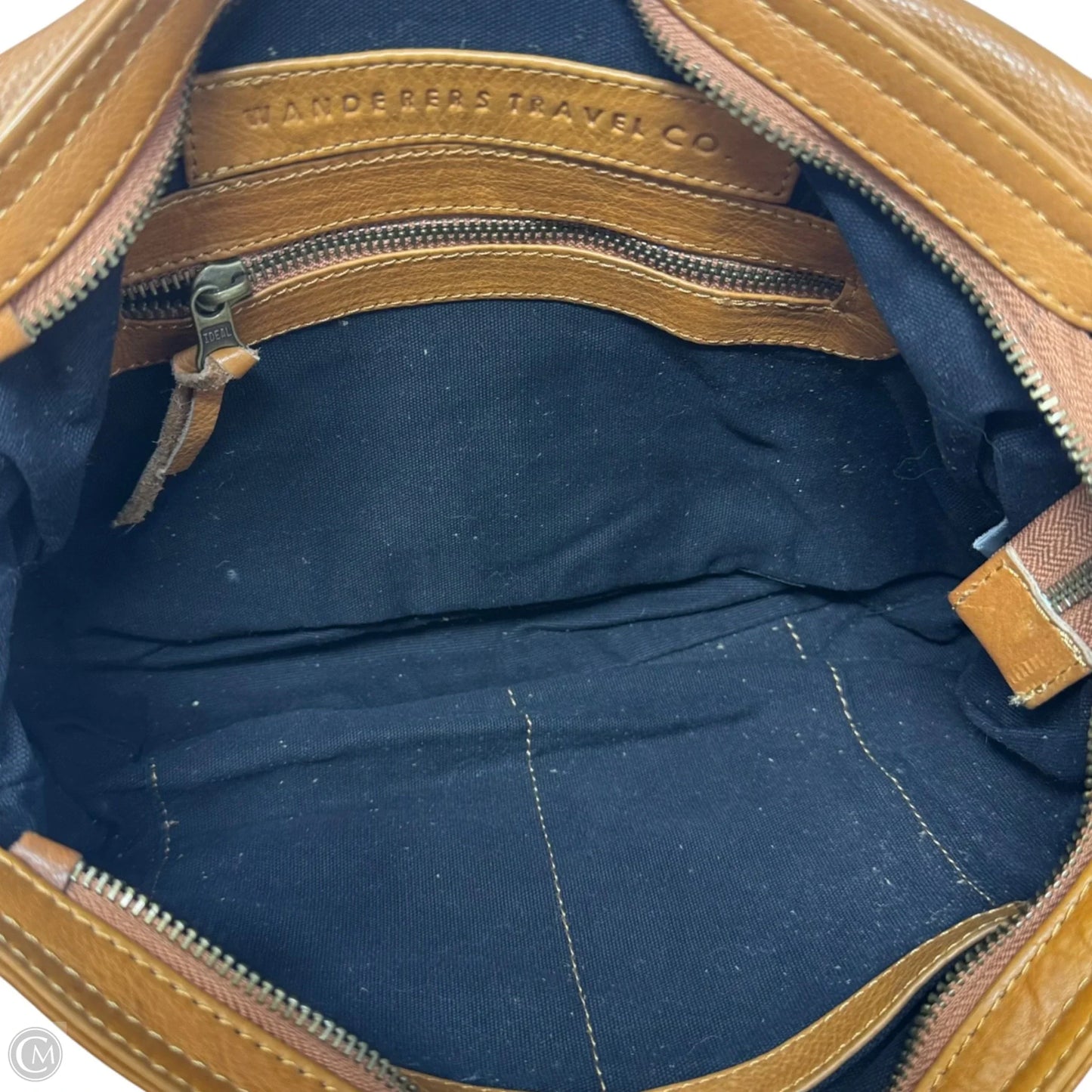 Portobello Handbag Leather By Wanderers, Size: Medium
