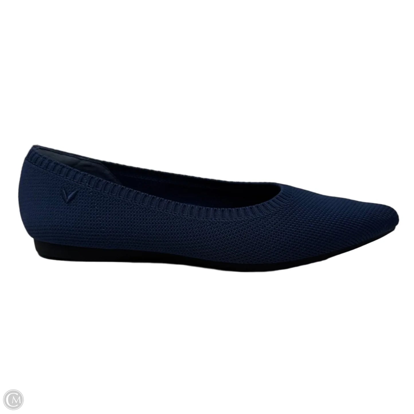 Knit Pointed Toe Shoes Flats By Vivaia In Blue, Size: 6.5