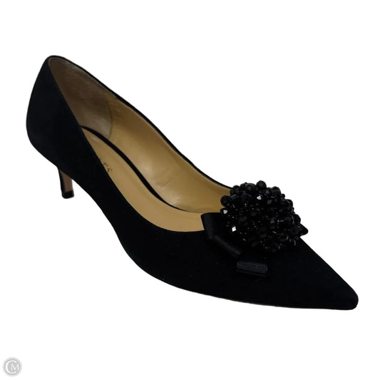 Suede Removable Embellishment Kitten Heels By Talbots In Black, Size: 7.5
