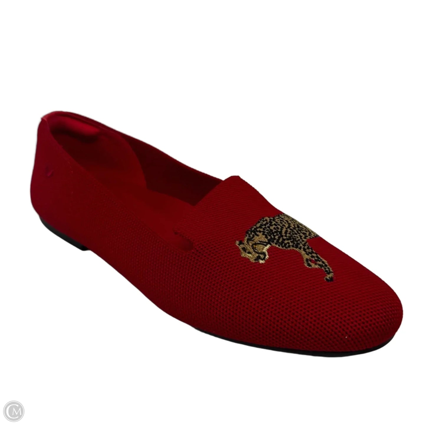 Cheetah Knit Shoes Flats By Vivaia In Red, Size: 8 (39)