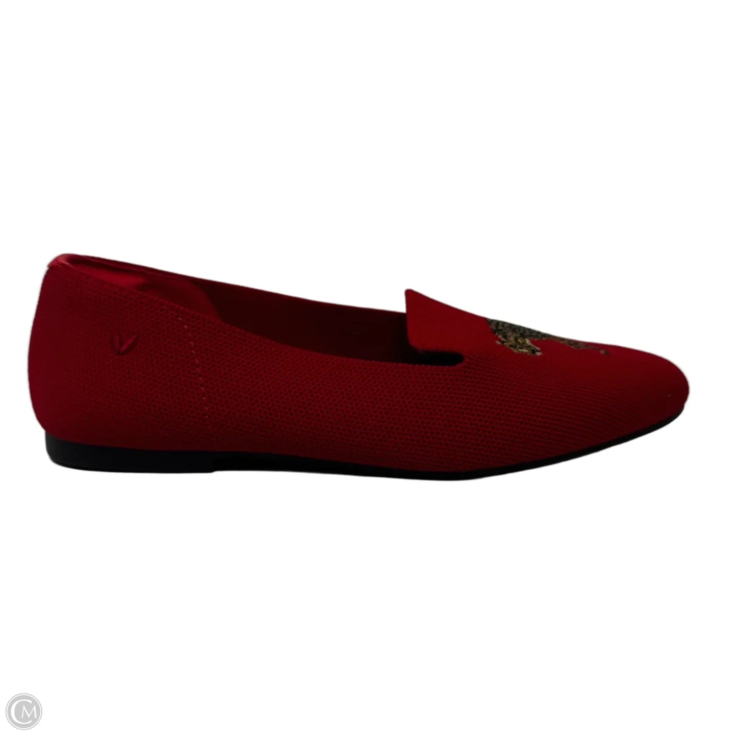 Cheetah Knit Shoes Flats By Vivaia In Red, Size: 8 (39)