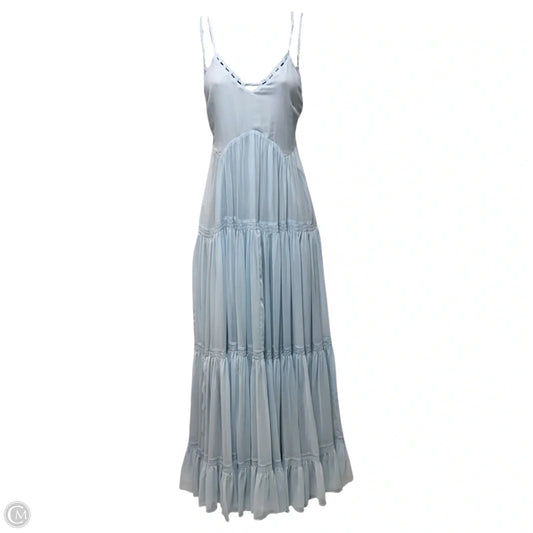 Tabitha Tiered Crepe Maxi Dress By Tularosa In Baby Blue, Size: S