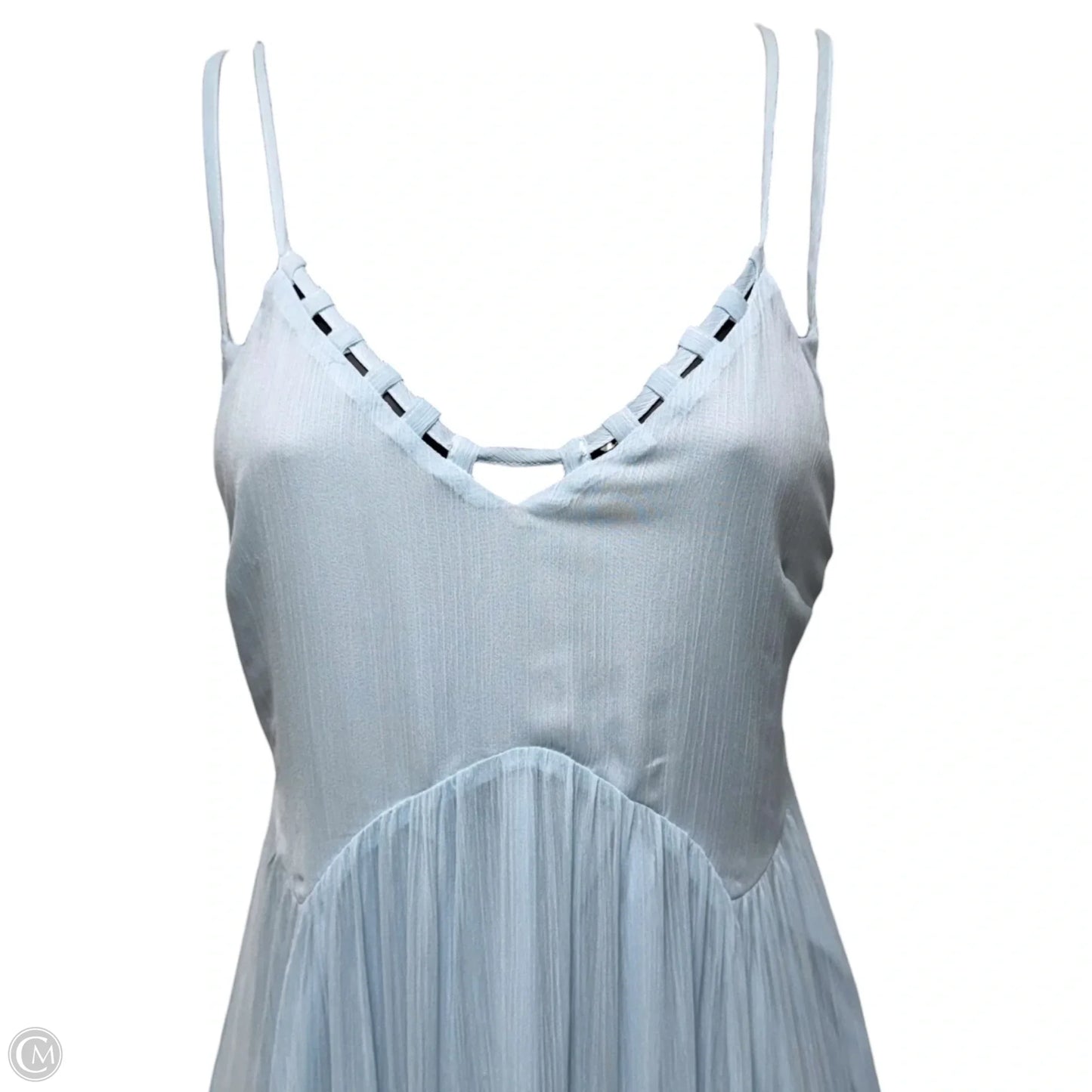 Tabitha Tiered Crepe Maxi Dress By Tularosa In Baby Blue, Size: S