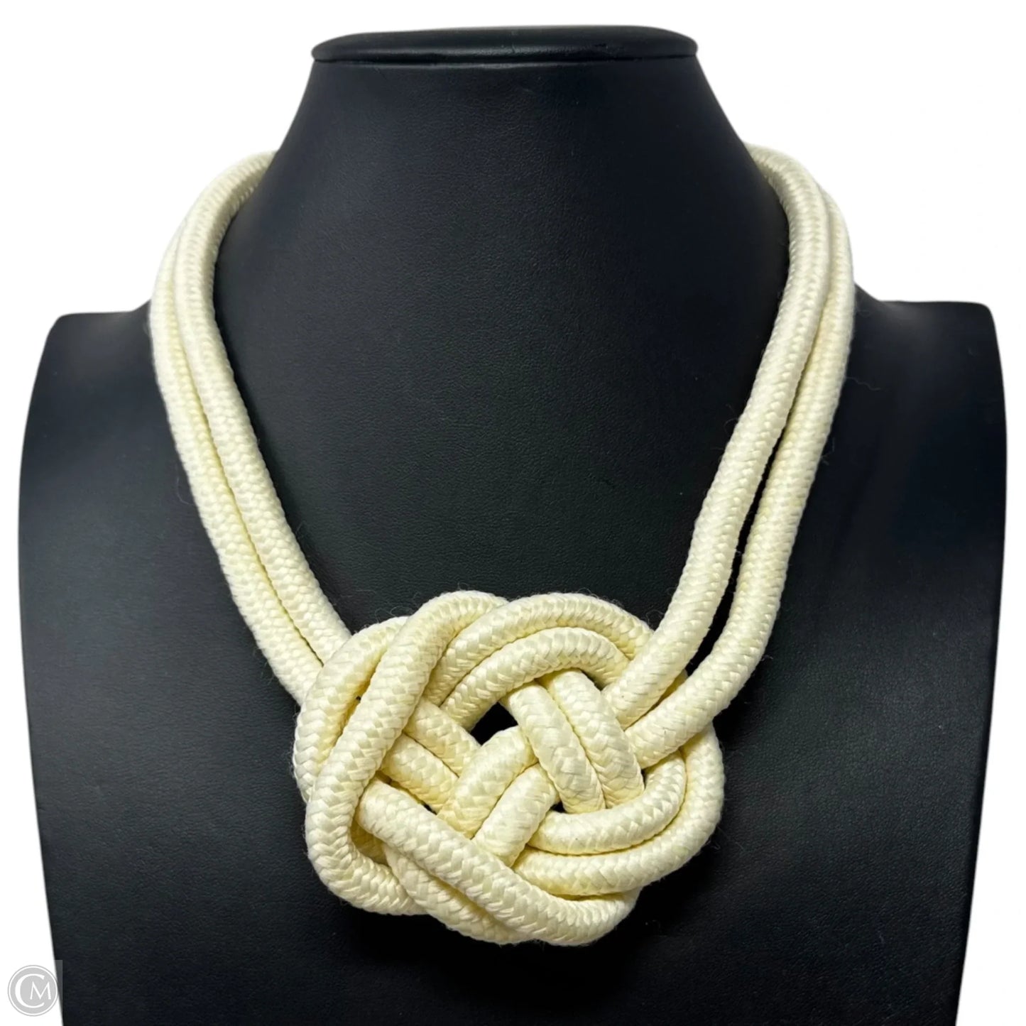 Cream Knotted Rope Necklace