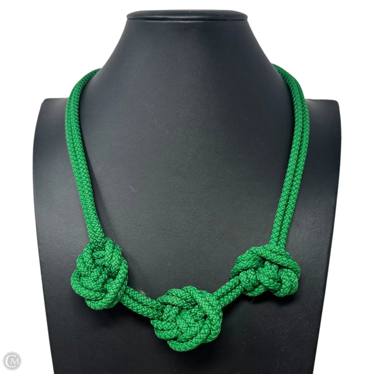 Green Knotted Rope Necklace